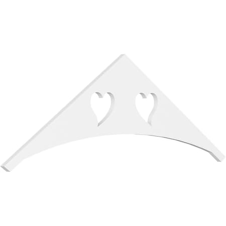 Ekena Millwork Pitch Winston Architectural Grade PVC Gable Pediment, 60"W x 20"H x 1"P (8/12) GPP060X020X100WIN